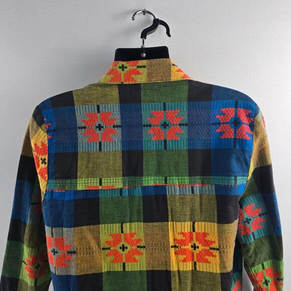 VTG Angelique NYC womens jacket L Aztec‎ Navajo tapestry Fair 4794 - Picture 5 of 10
